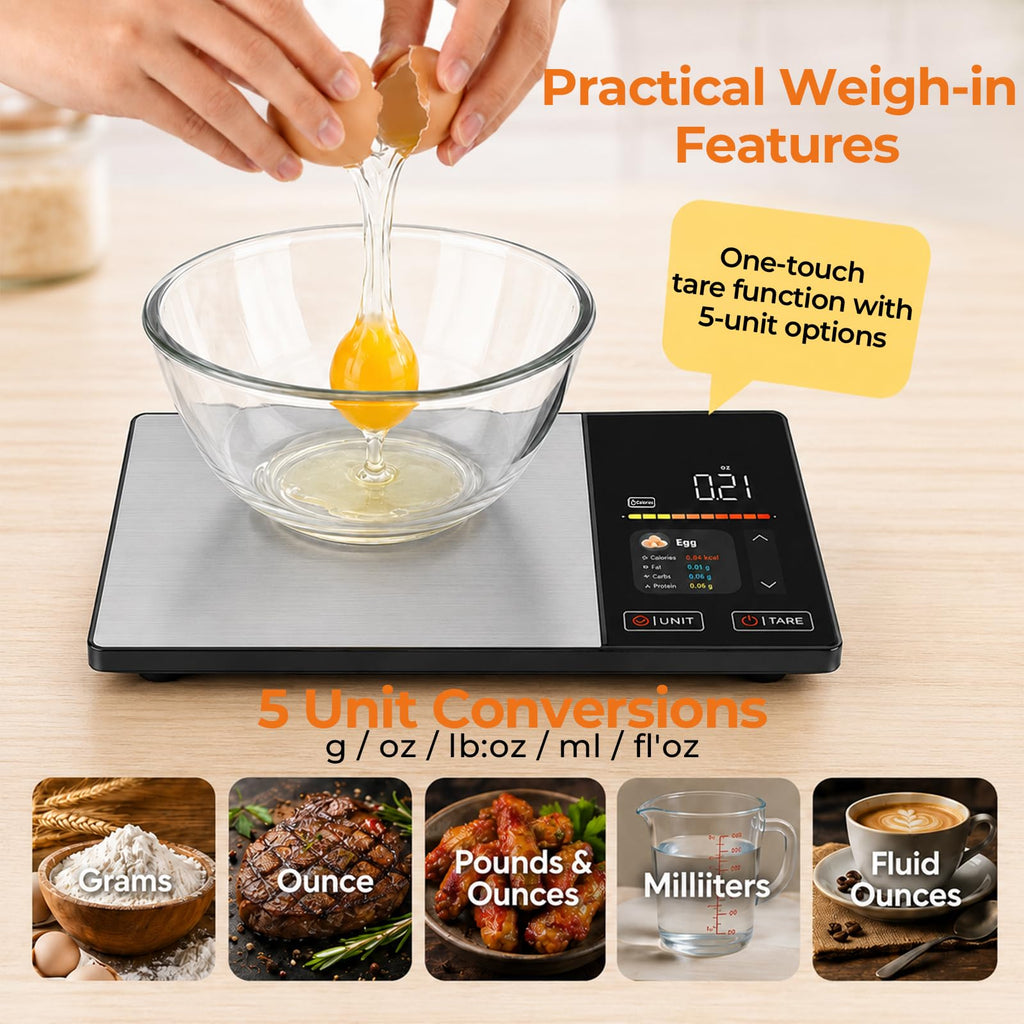 11lb Stainless Steel Digital Kitchen Scale W625