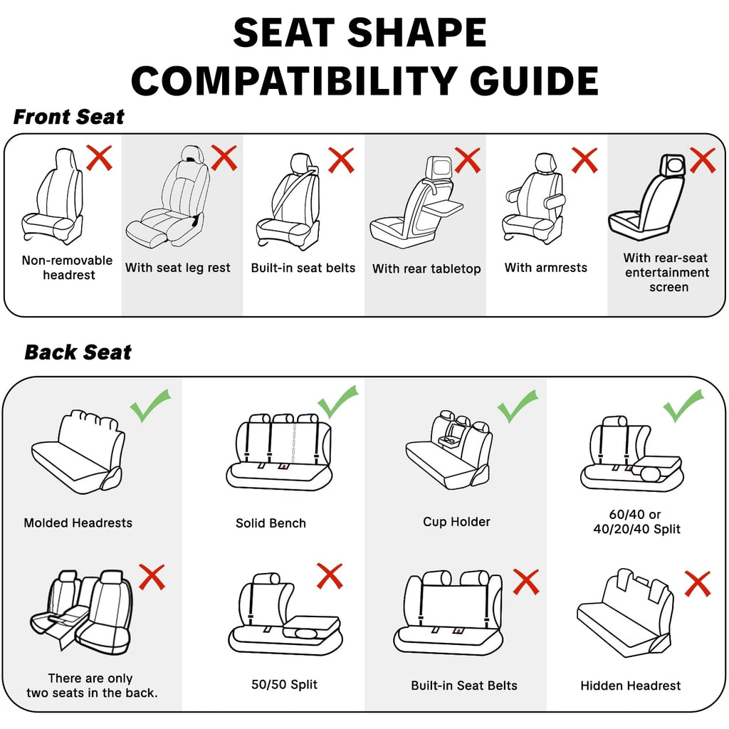 Universal Car Seat Covers Full Set 5 Seats R218