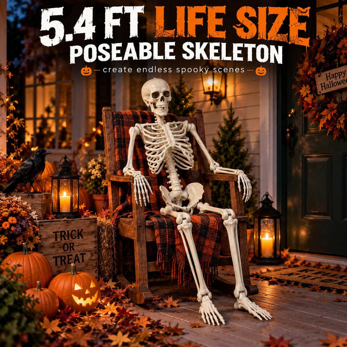 5.4 FT Poseable Skeleton B142