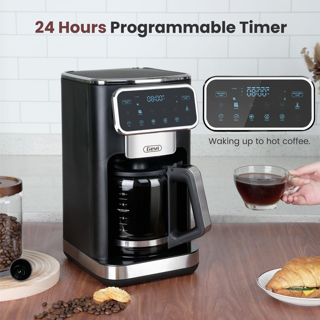12-Cup Coffee Maker with Glass Carafe D88132