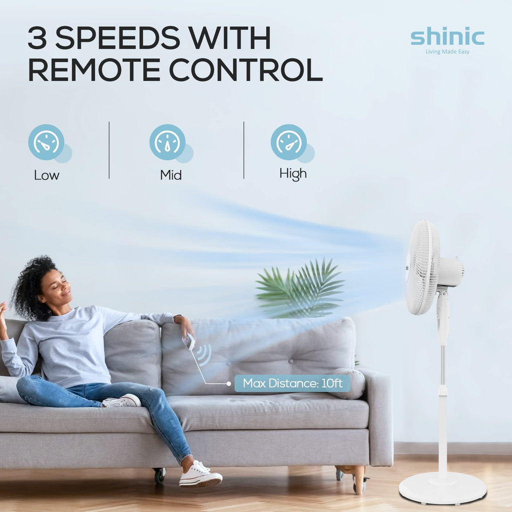 16'' Oscillating Pedestal Fan with Remote V2524