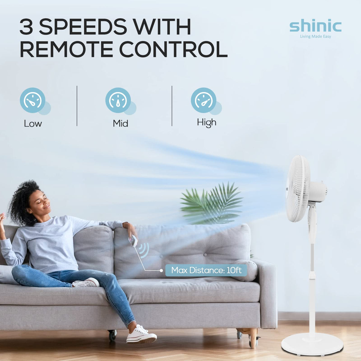 16'' Oscillating Pedestal Fan with Remote V2524
