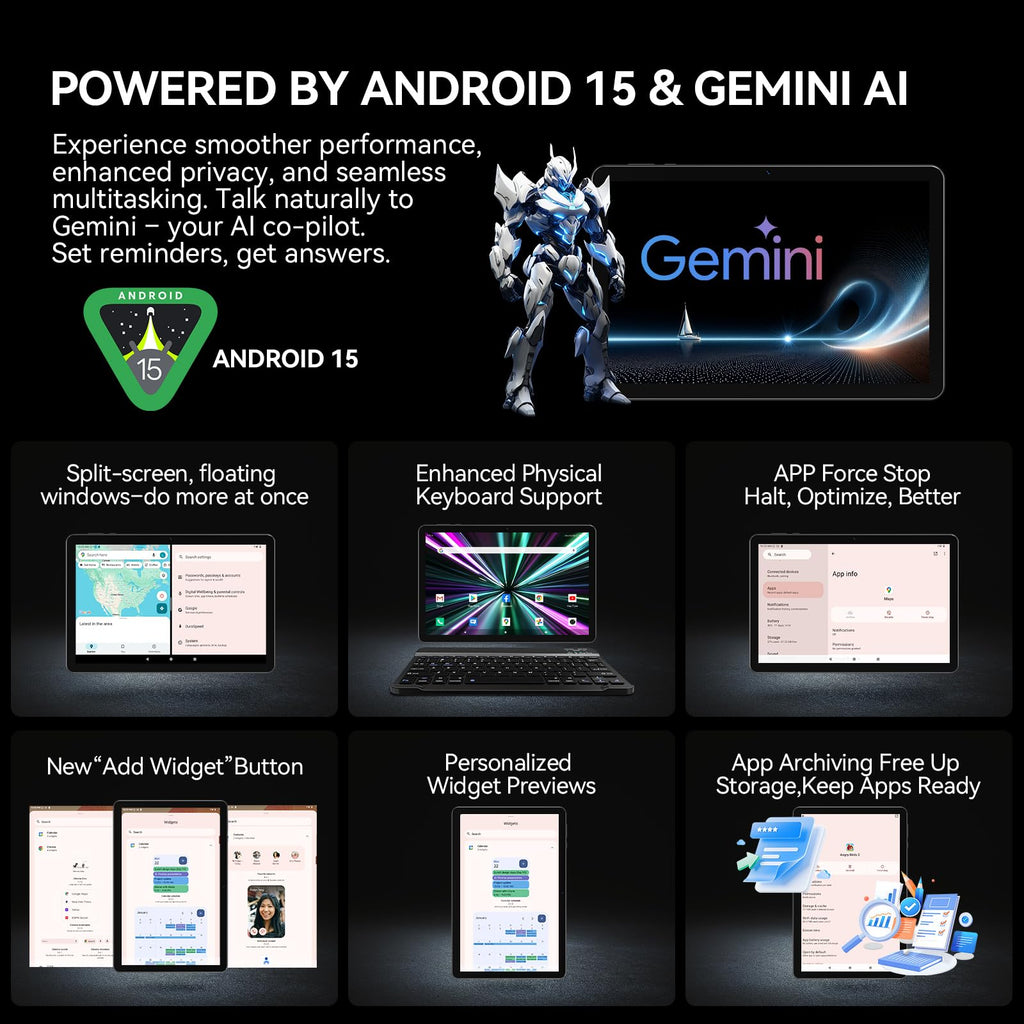 10.1 inch Android 15 Tablet Octa-Core 16GB RAM 64GB ROM A283378