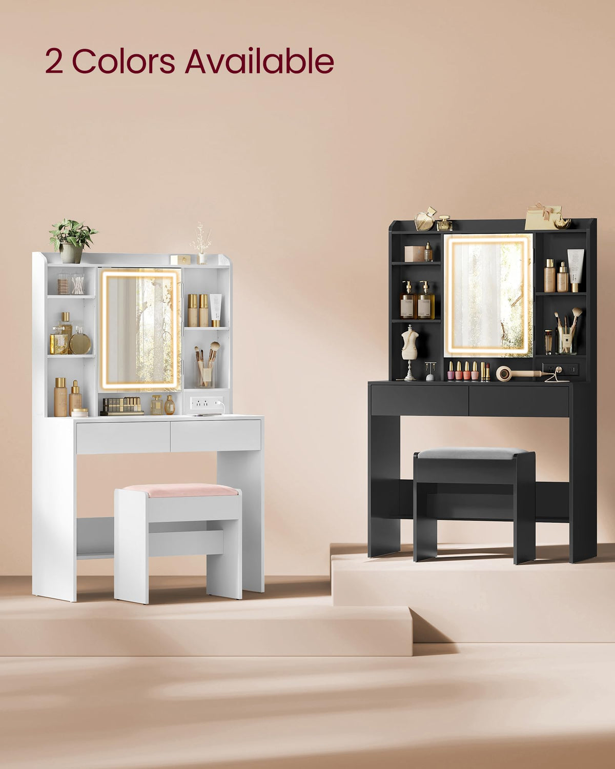 Vanity Desk with Mirror and Lights S94205