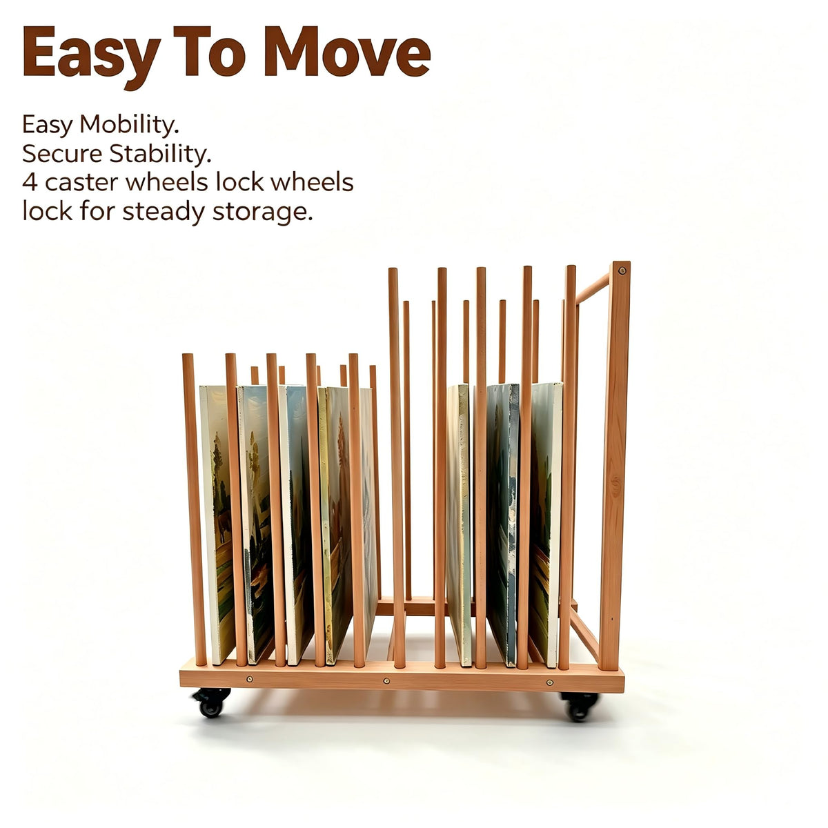Art Storage Rack with Wheels Z2110