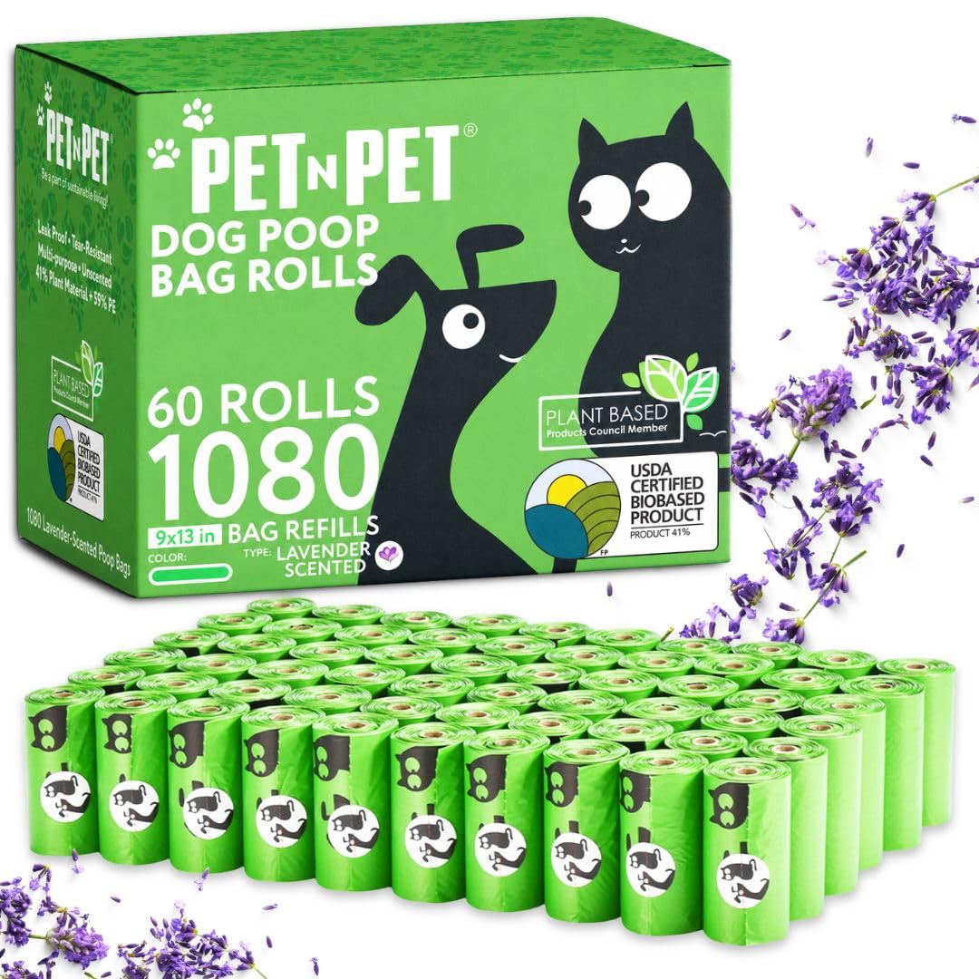 Lavender Scented Dog Poop Bags 1080 Count D33178