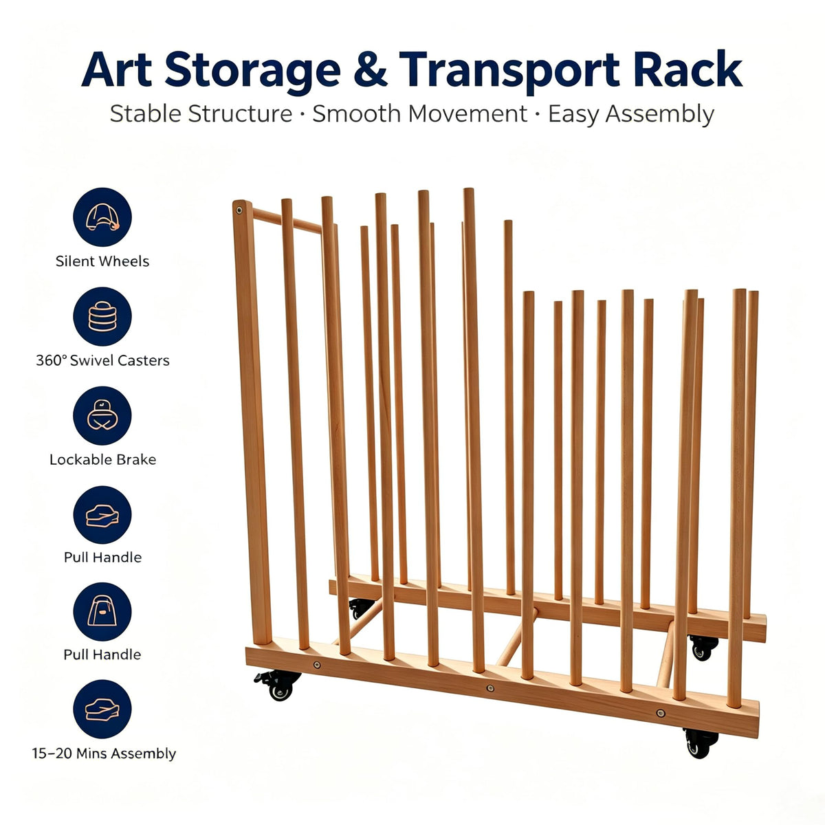 Art Storage Rack with Wheels Z2110