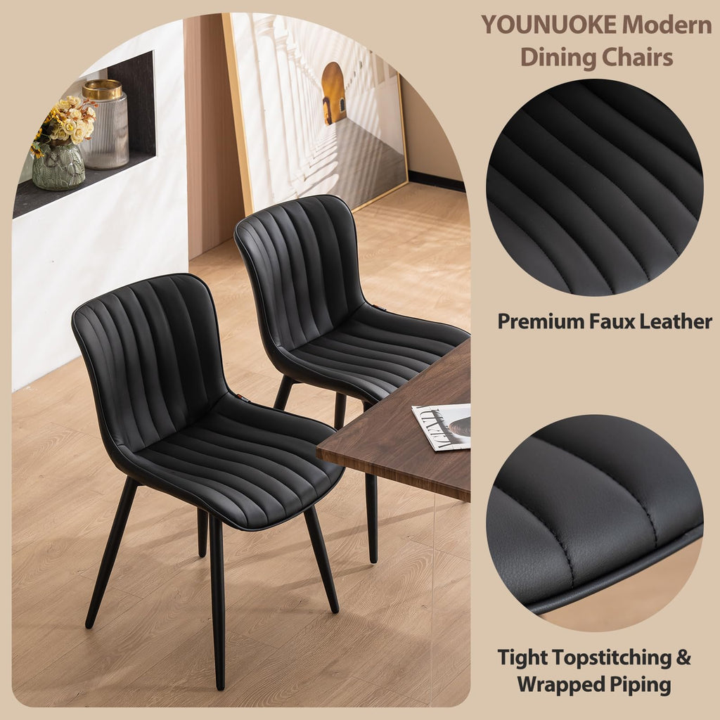 Black Dining Chairs Set of 2 W909600