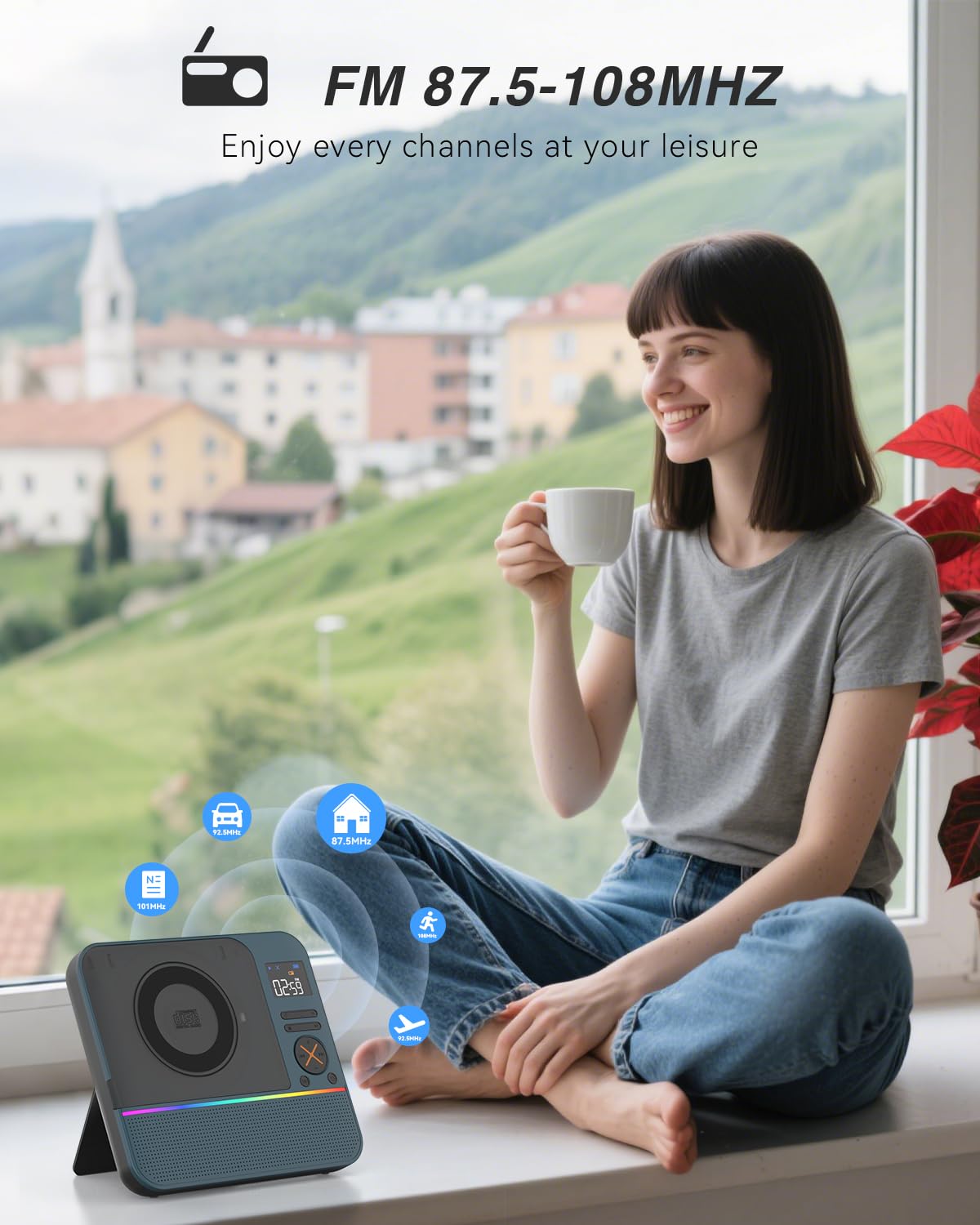 Portable CD Player with Bluetooth K480