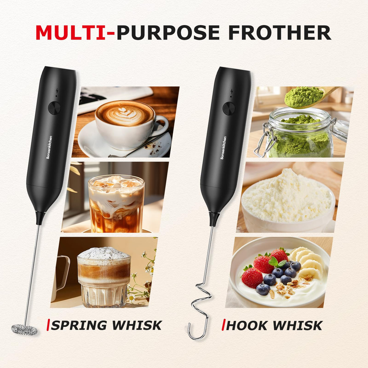 Rechargeable Handheld Milk Frother O540724