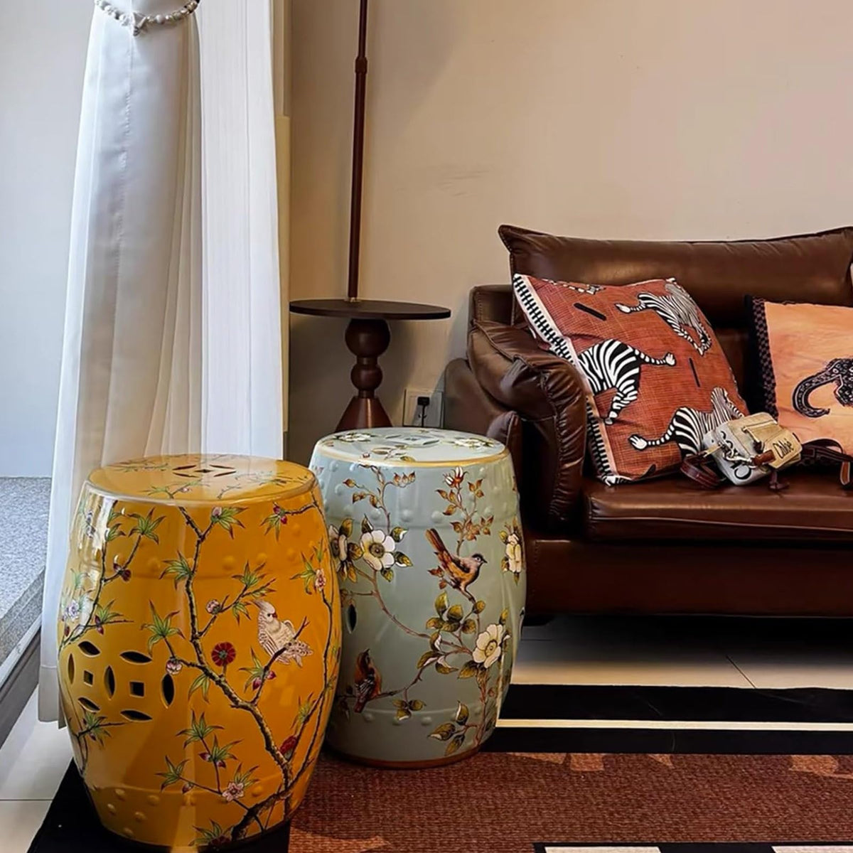 Ceramic Drum Garden Stool R110