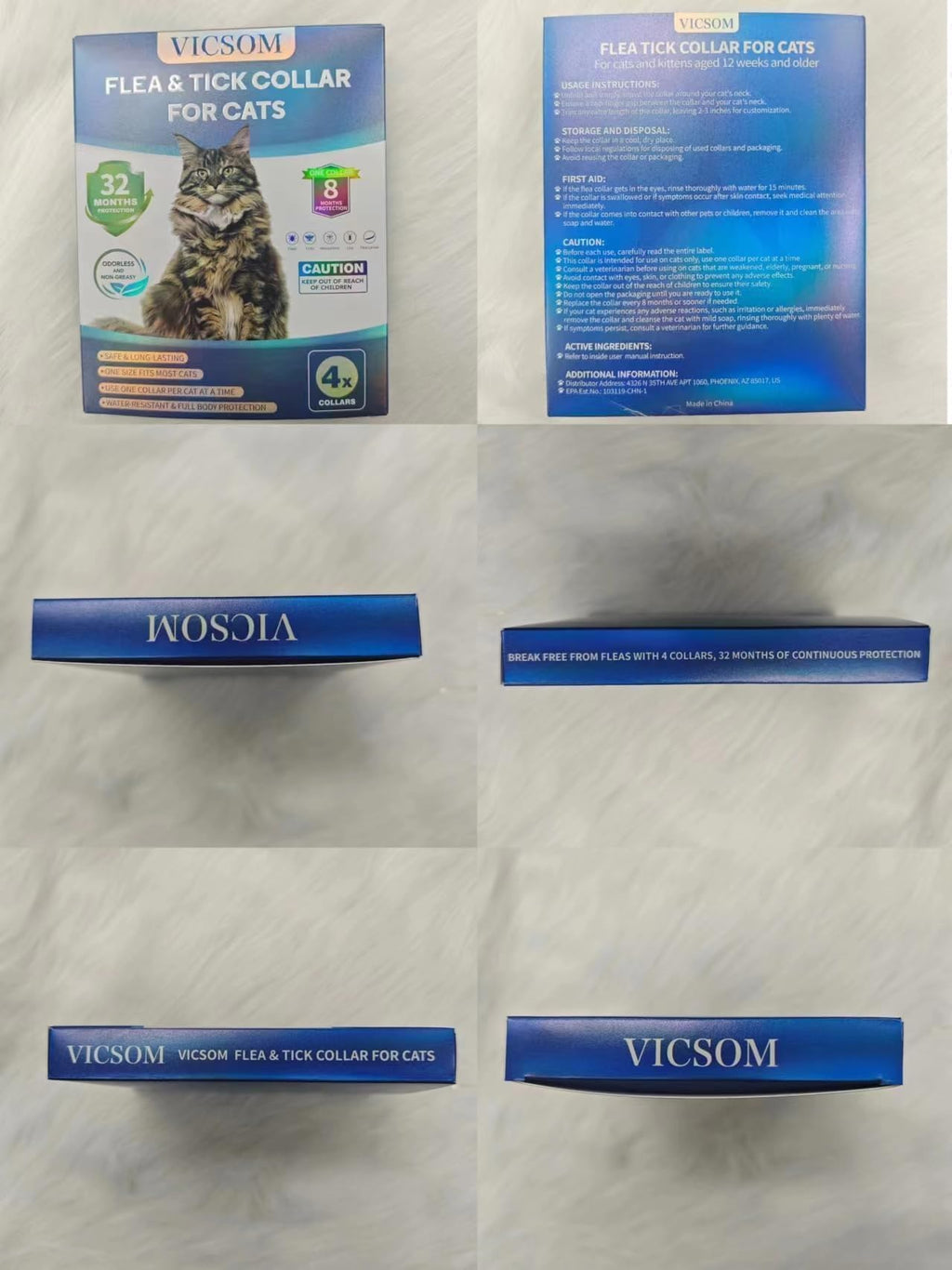 Flea Collar for Cats 4 Pack I50053