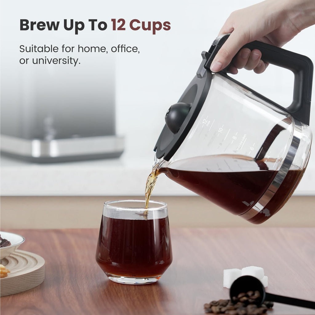 12-Cup Coffee Maker with Glass Carafe D88132