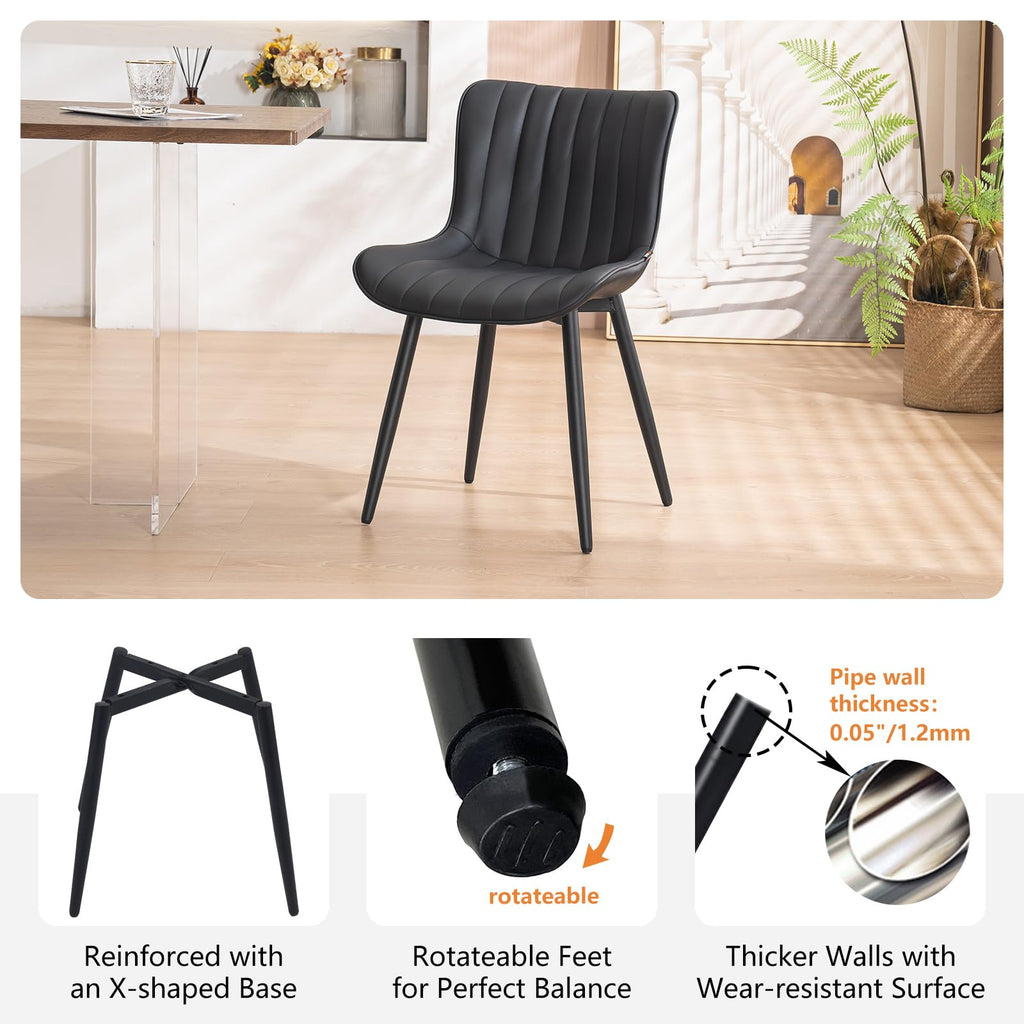 Black Dining Chairs Set of 2 W909600