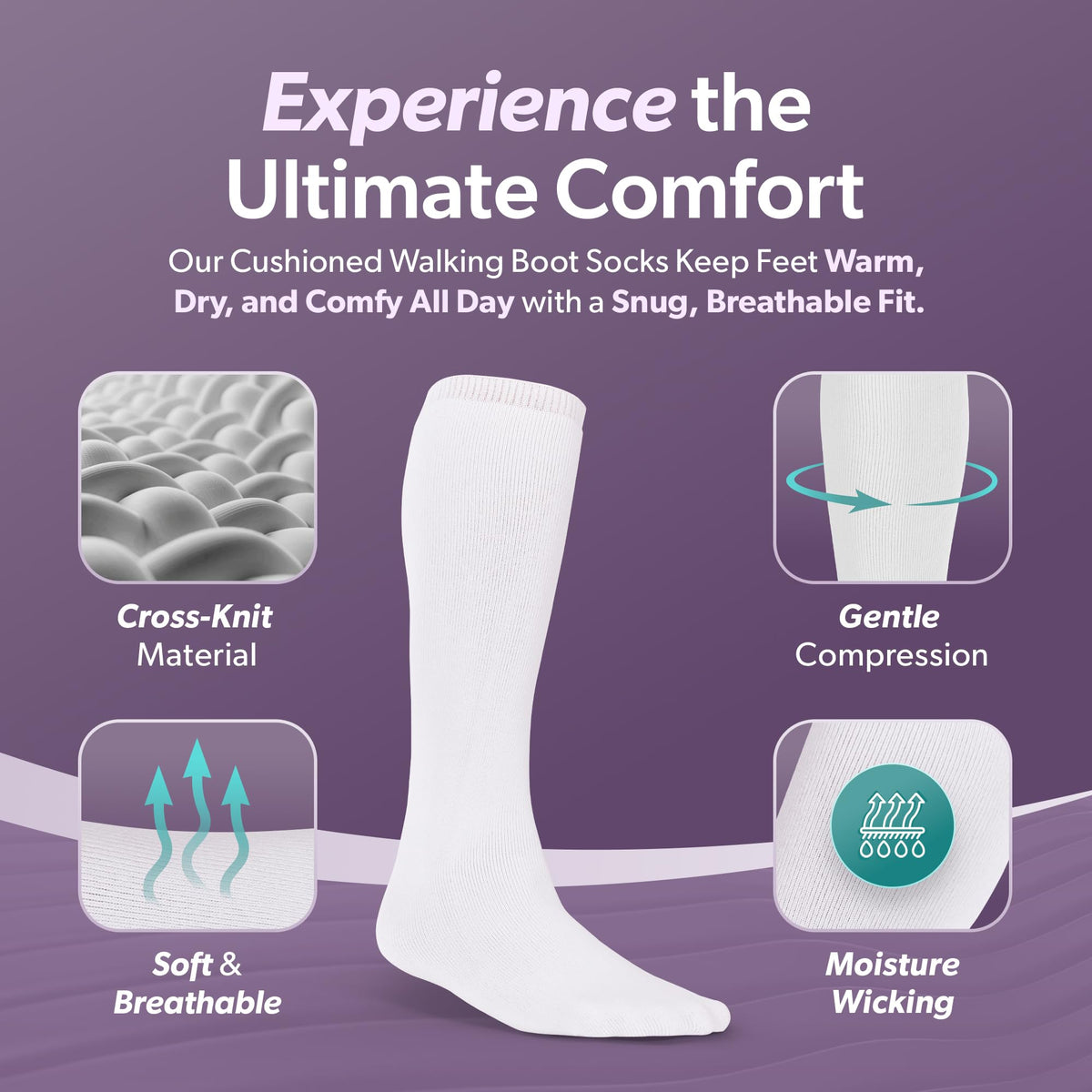 1 Pair White Tube Sock Liners M122307