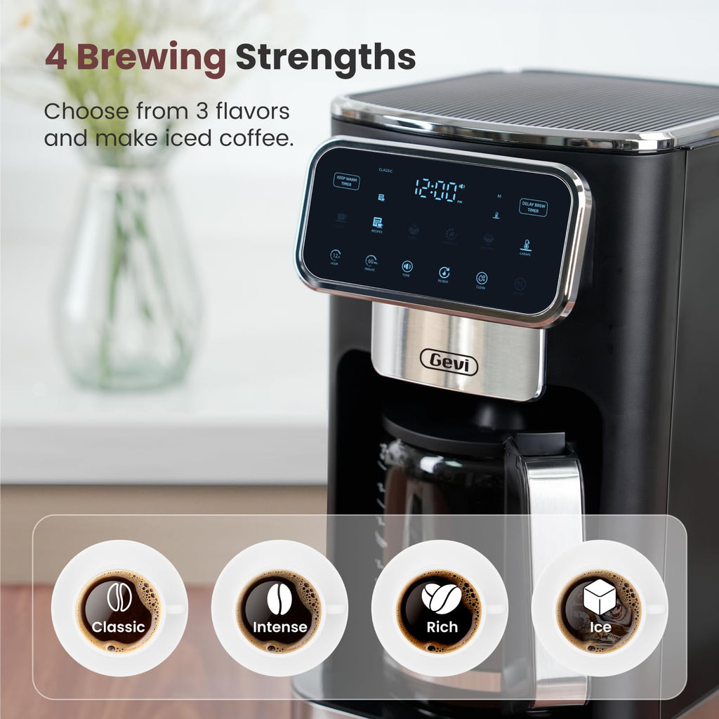 12-Cup Coffee Maker with Glass Carafe D88132