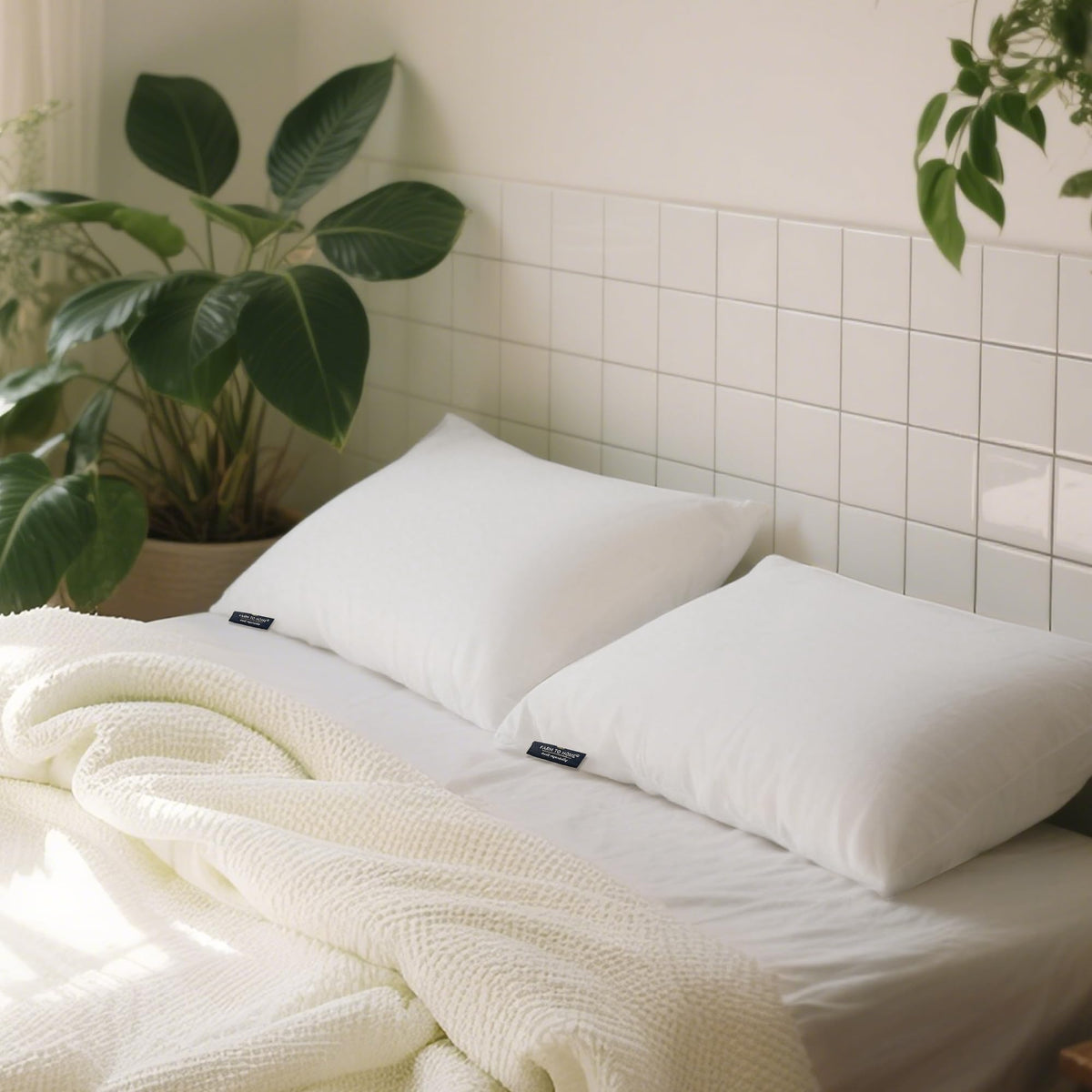 100% Organic Cotton Cover King Size Bed Pillows Set of 2 G255320