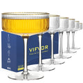 Coupe Glasses Set of 6, 10 oz Hand Blown Cocktail Glasses N4030