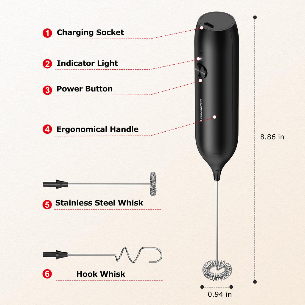Rechargeable Handheld Milk Frother O540724