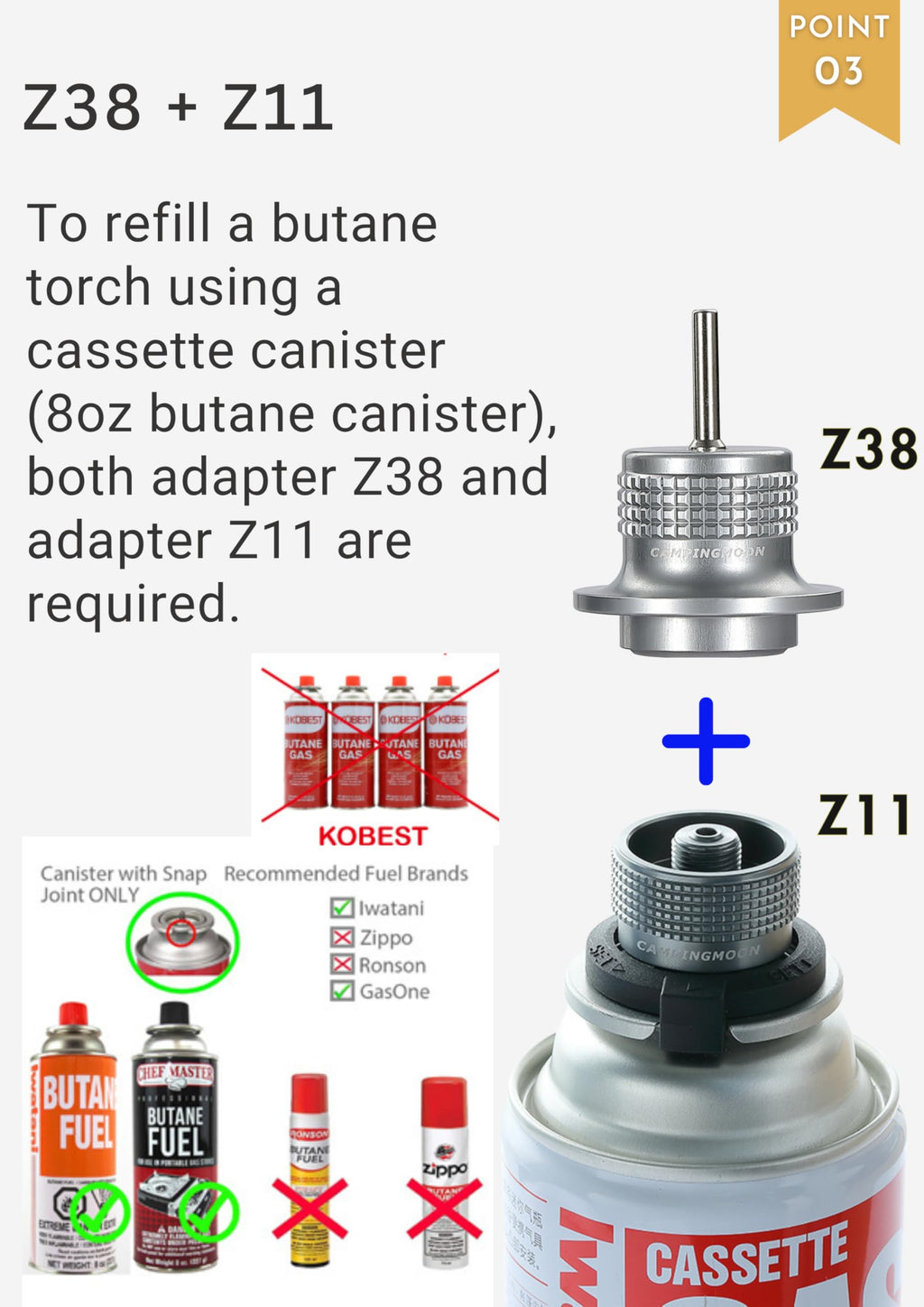 Cassette Canister to Butane Fill Adapter V3627