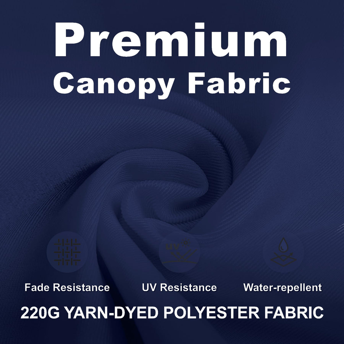 11FT Navy Blue Aluminum Cantilever Umbrella with Base L3977