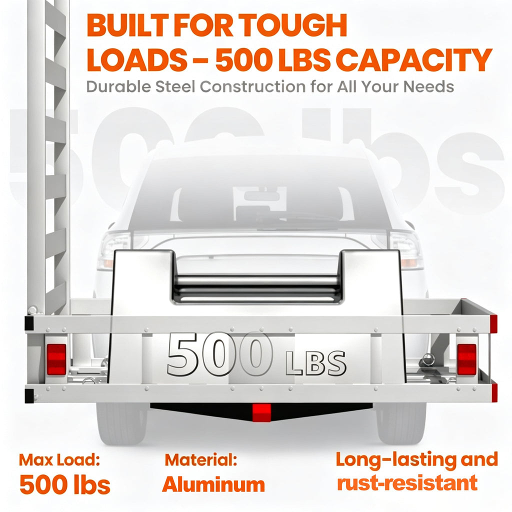 Aluminum Hitch Cargo Carrier with Ramp D28811