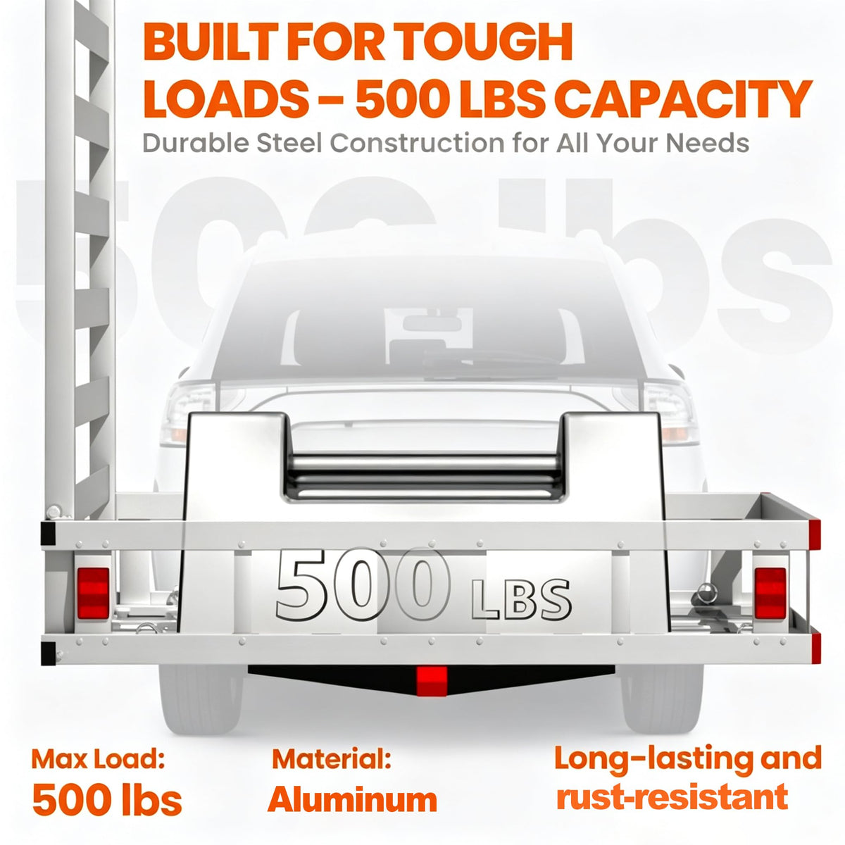 Aluminum Hitch Cargo Carrier with Ramp D28811