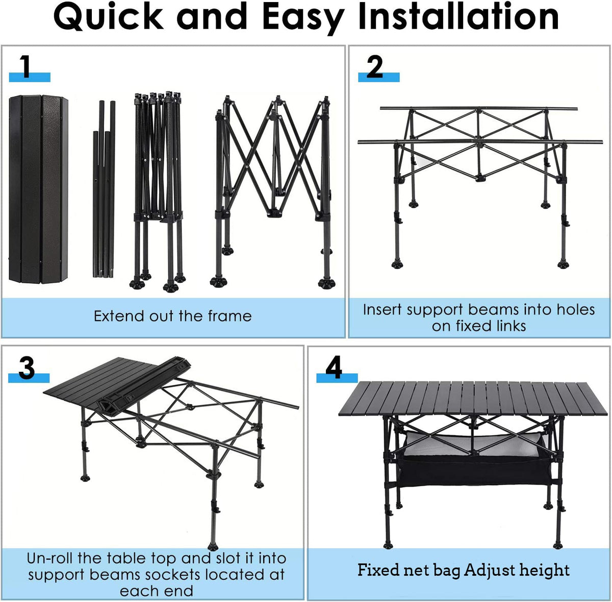 Adjustable Aluminum Camping Table E951813