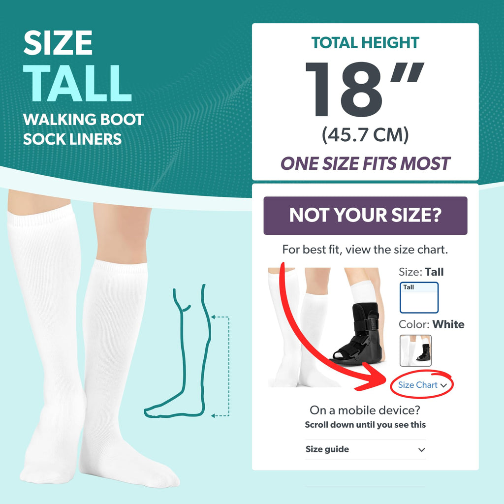 1 Pair White Tube Sock Liners M122307