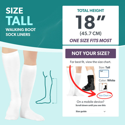 1 Pair White Tube Sock Liners M122307