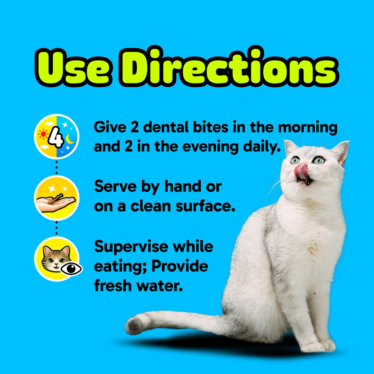 Cat Dental Chew Stick Bites Supplement with Taurine E5910