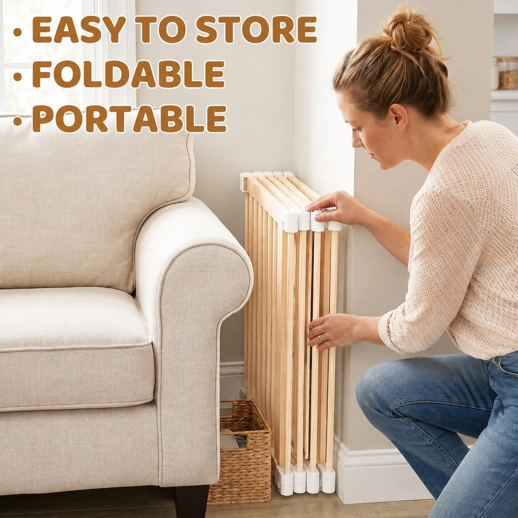 Foldable Wooden Baby Playpen with Adjustable Size and Shape W250859