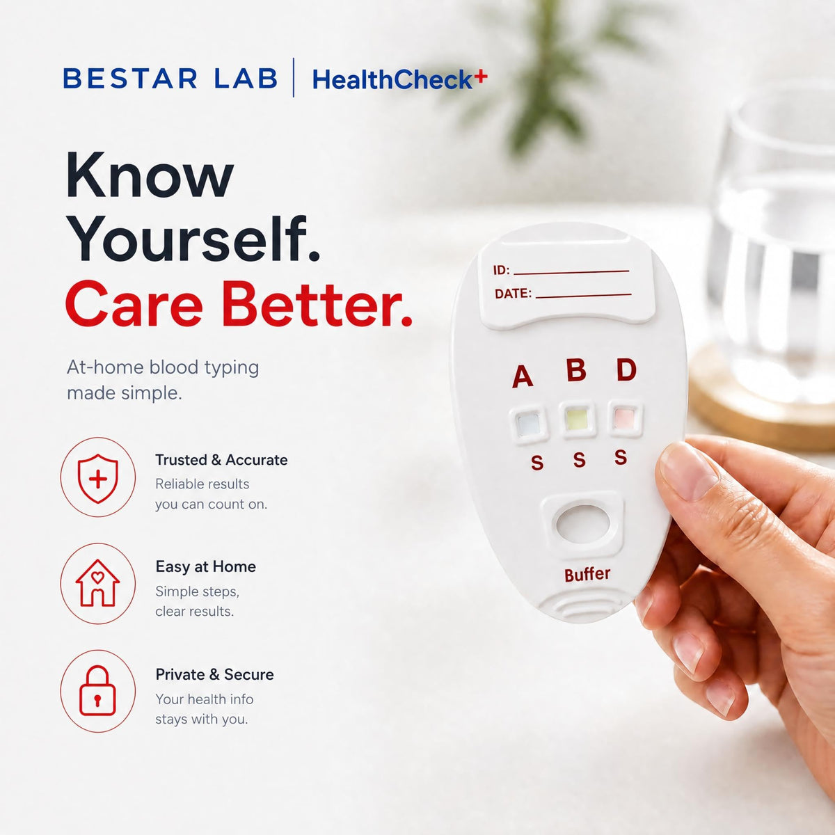 Blood Type Testing Kit (8-Type) H60180