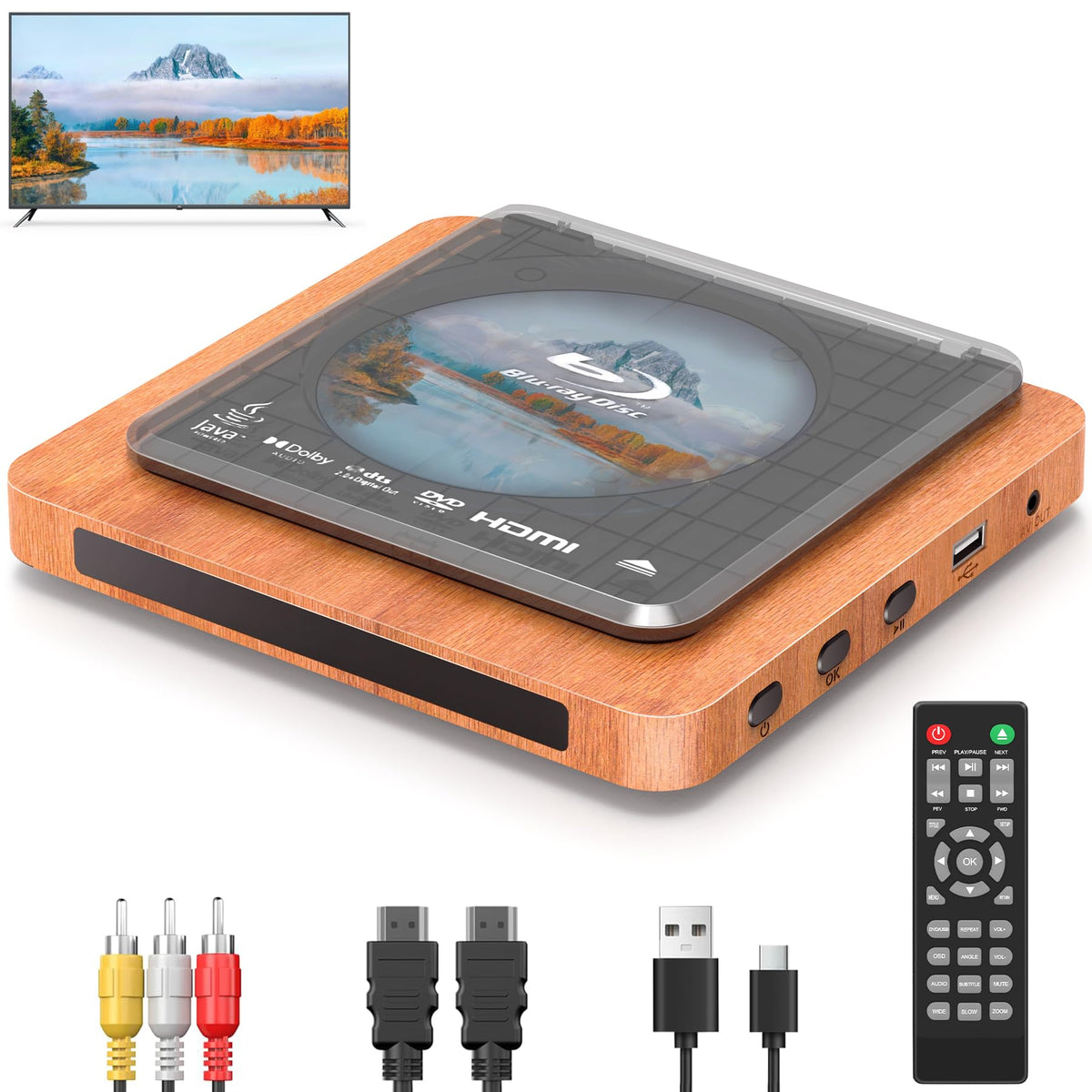 Blu-ray Player with HDMI/AV Cables & Remote G632539