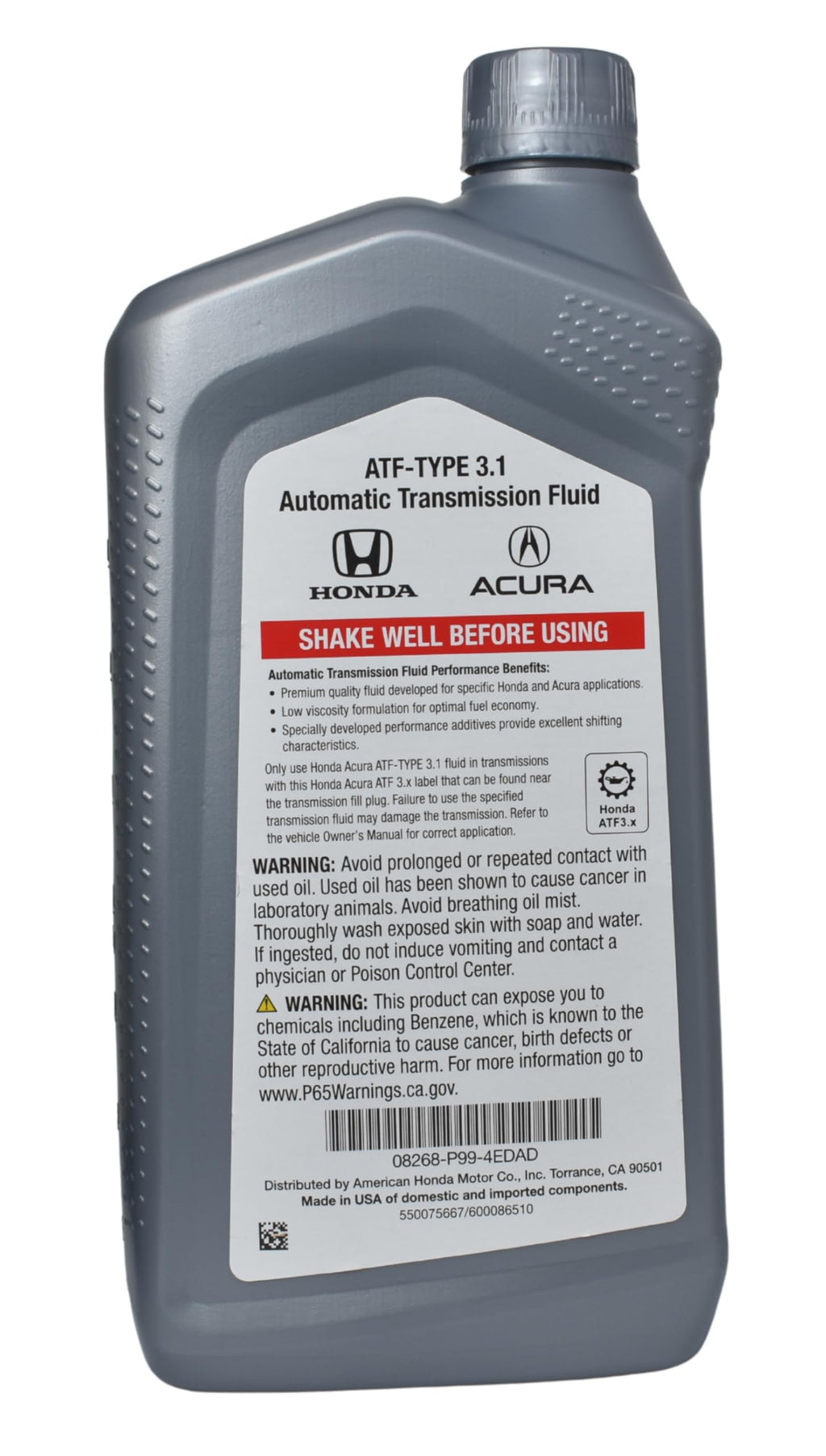 Automatic Transmission Fluid 1 Quart O87373