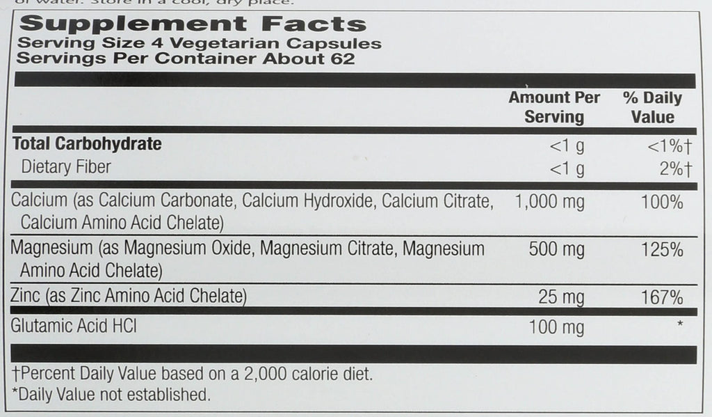 Calcium Magnesium Zinc Capsules 250 Count P31784