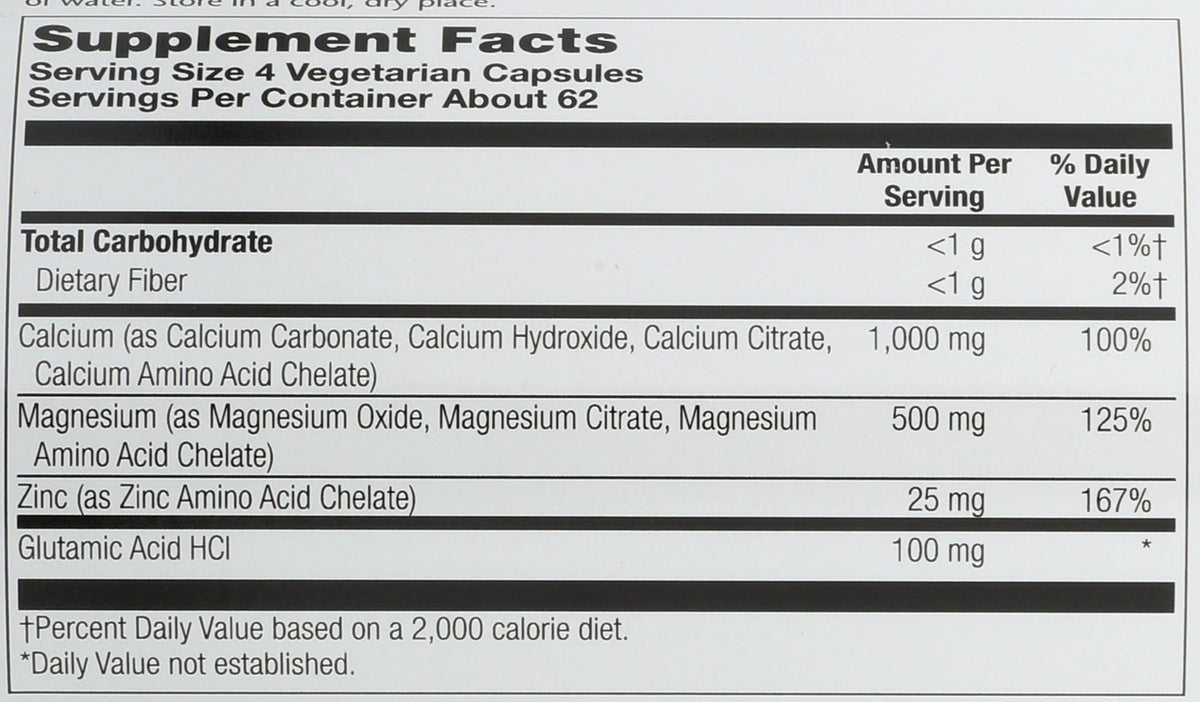 Calcium Magnesium Zinc Capsules 250 Count P31784