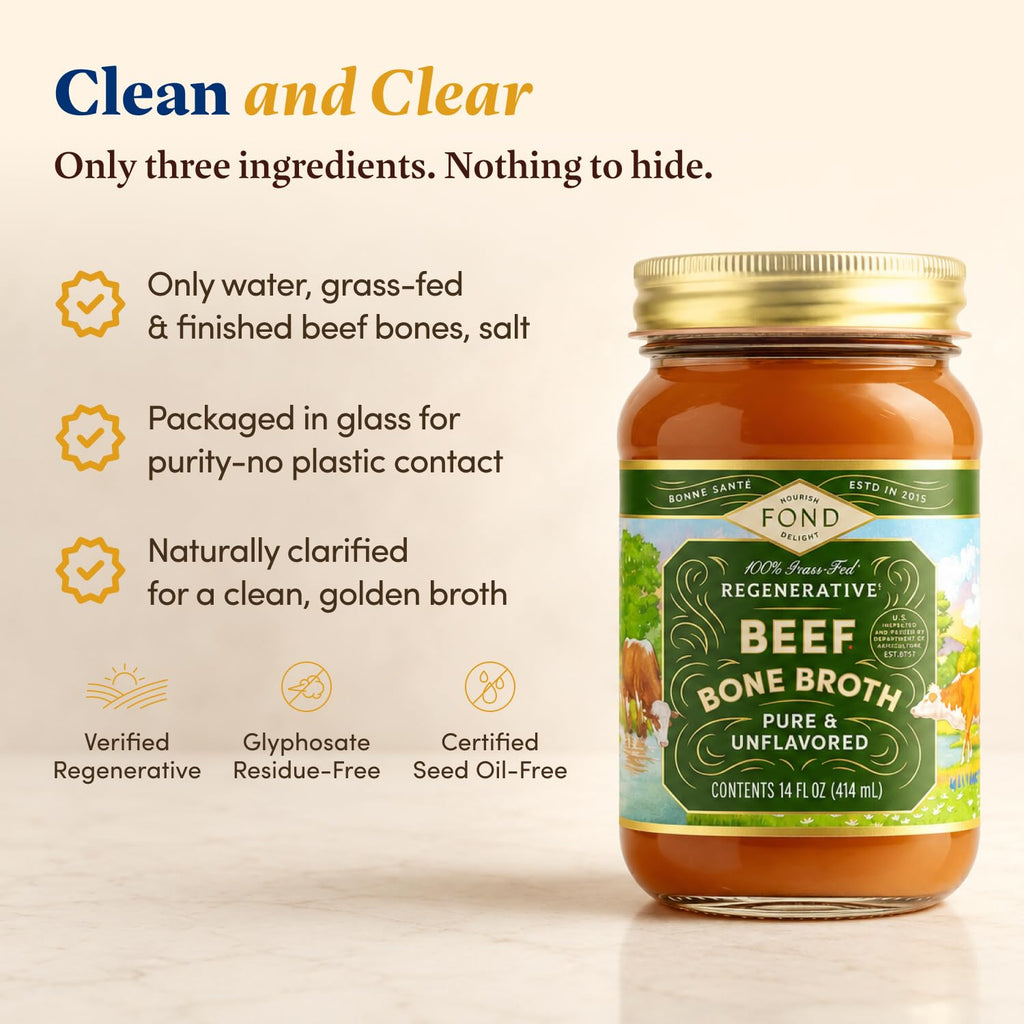 100% Grass-Fed Beef Bone Broth 4-Pack M671