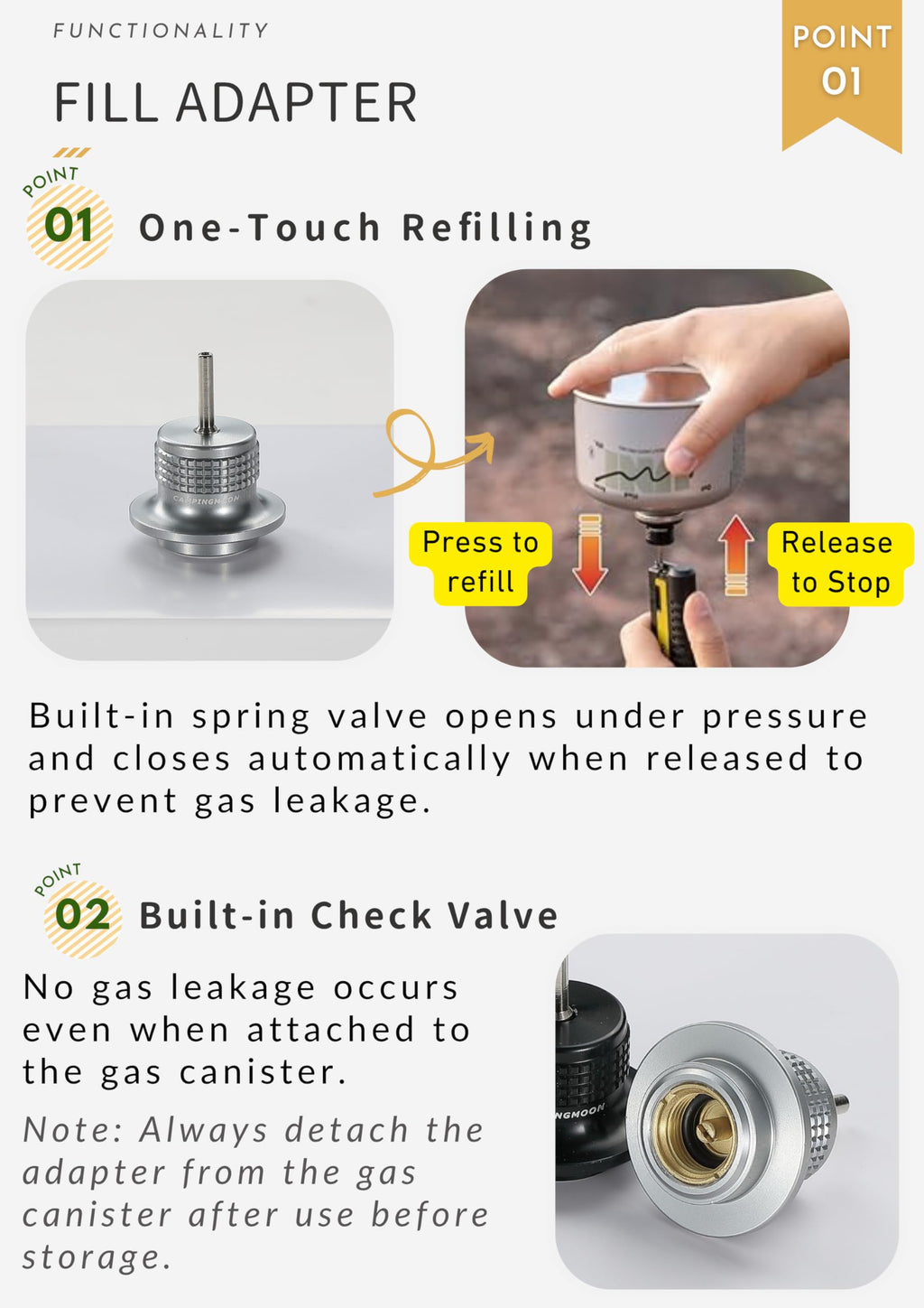 Cassette Canister to Butane Fill Adapter V3627