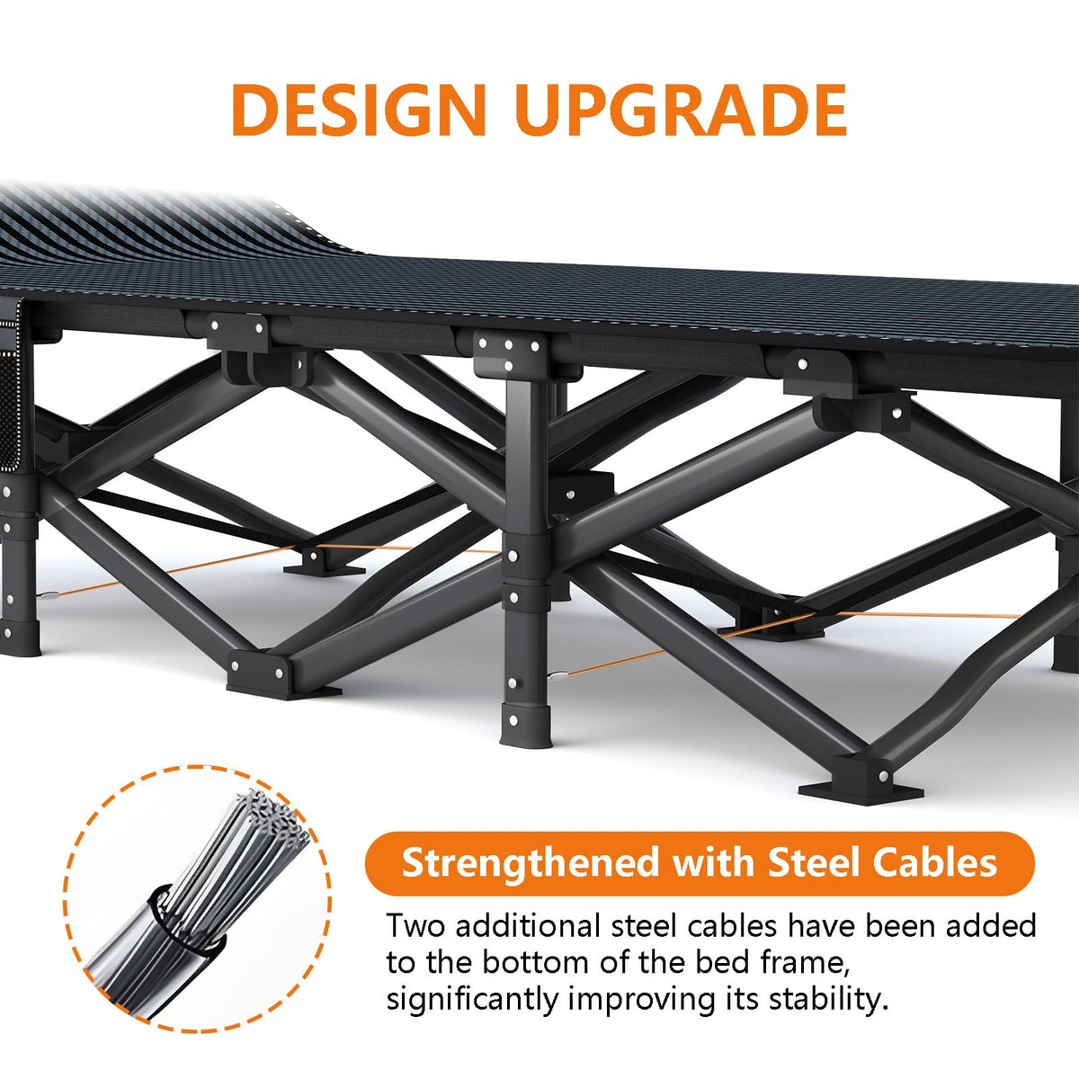 31.5" Wide Camping Cot with Pad E69959