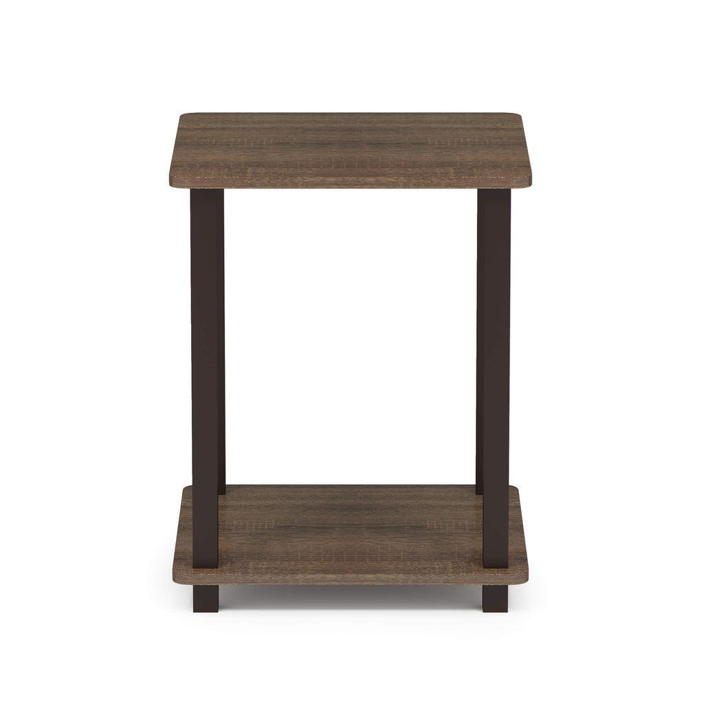 Set of 2 End Table Walnut Brown G93689