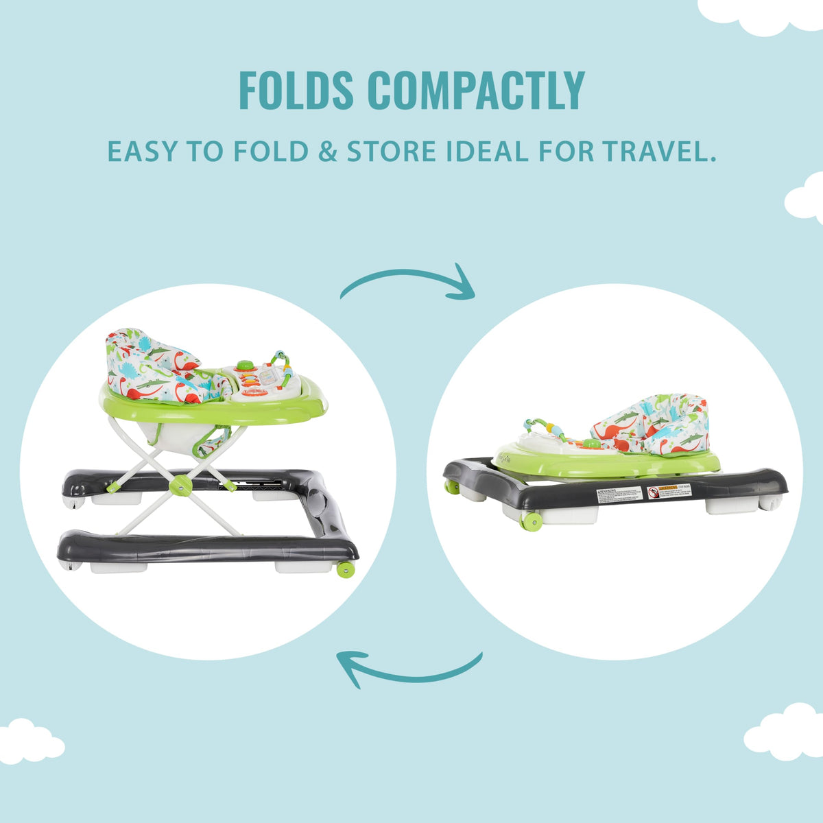 2-in-1 Convertible Baby Walker with Adjustable Seat Z104693