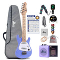 30 Inch 1/4 Size Purple Electric Guitar Kit with Amp H314