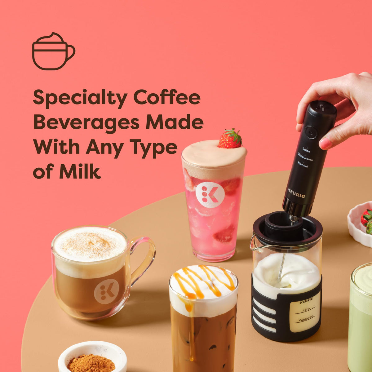 Rechargeable Handheld Milk Frother D945