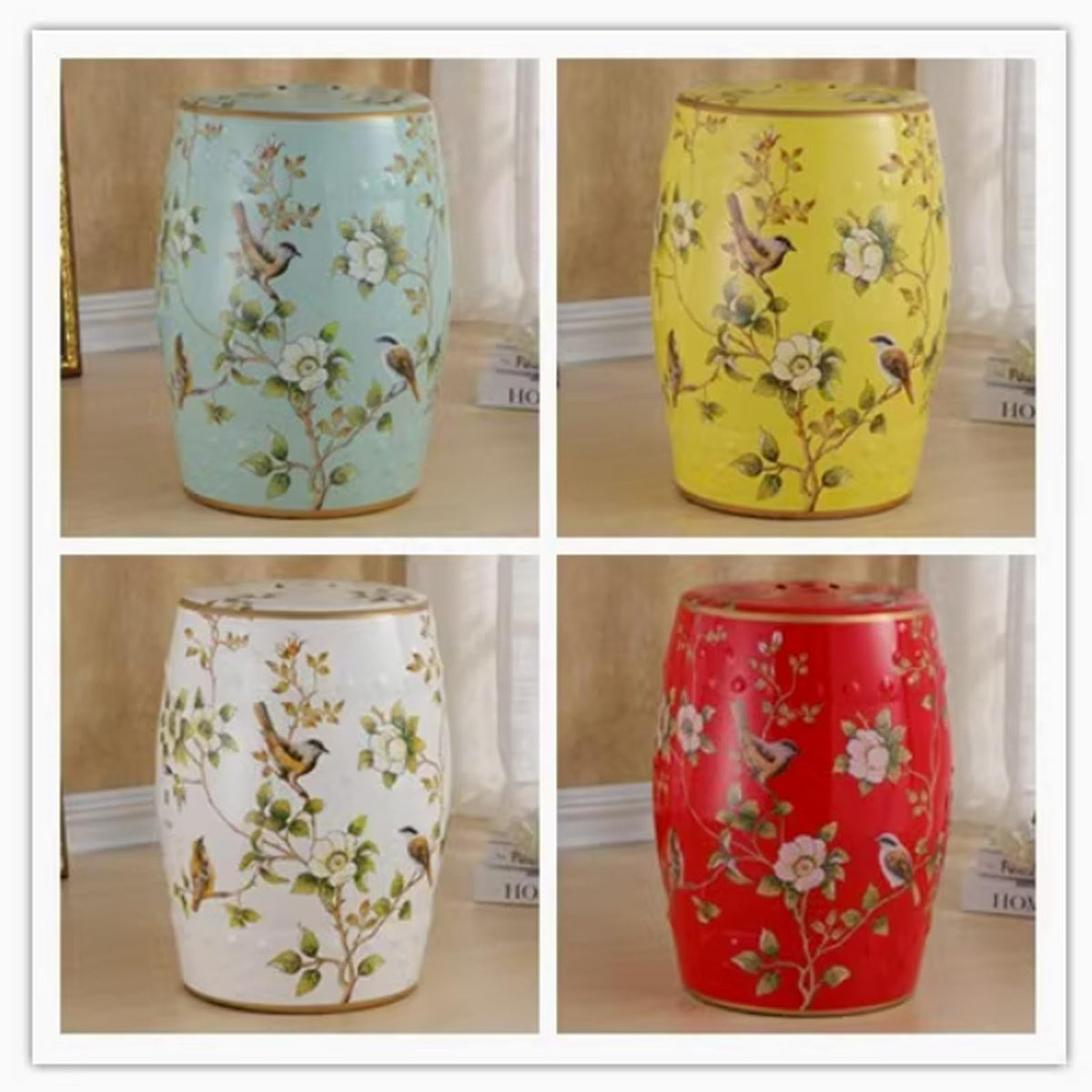 Ceramic Drum Garden Stool R110