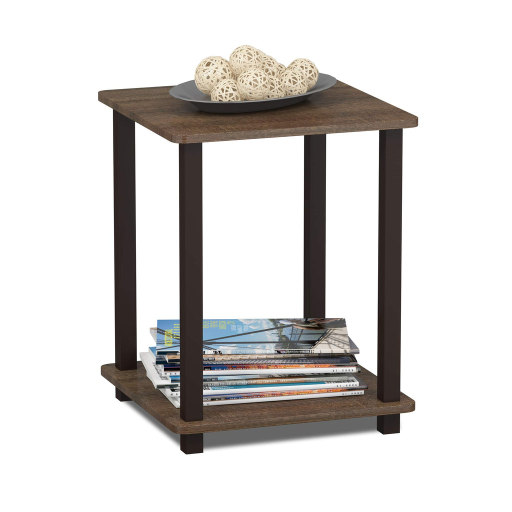 Set of 2 End Table Walnut Brown G93689