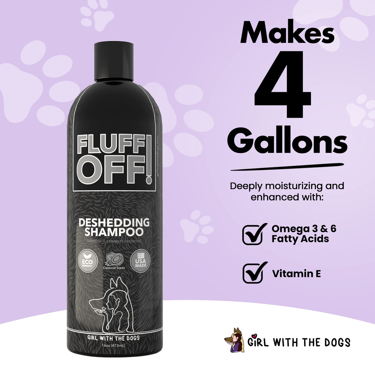 Natural Deshedding Dog & Cat Shampoo K69443