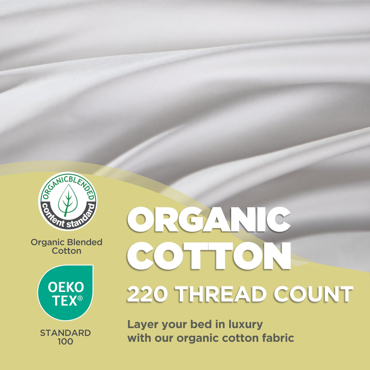 100% Organic Cotton Cover King Size Bed Pillows Set of 2 G255320