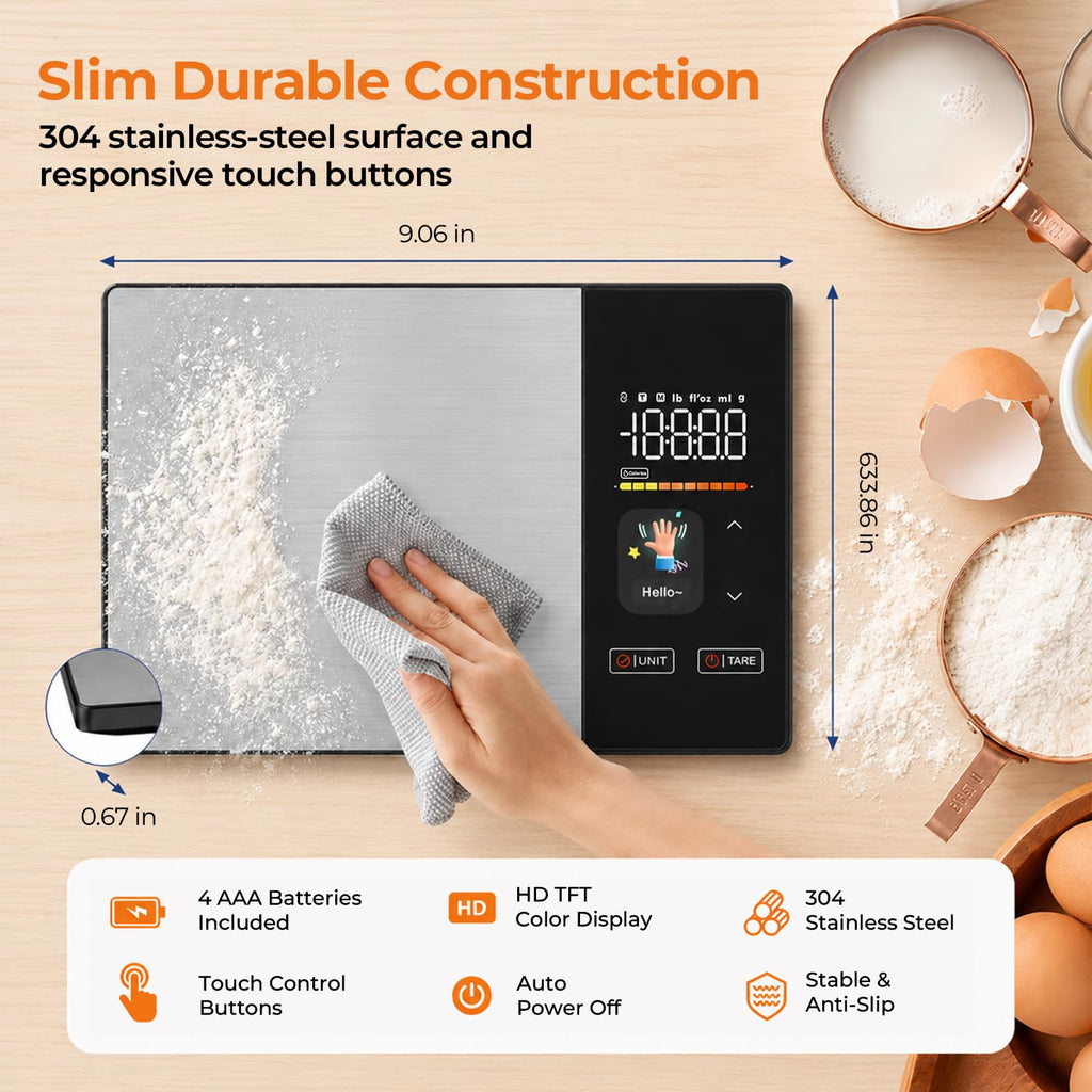 11lb Stainless Steel Digital Kitchen Scale W625