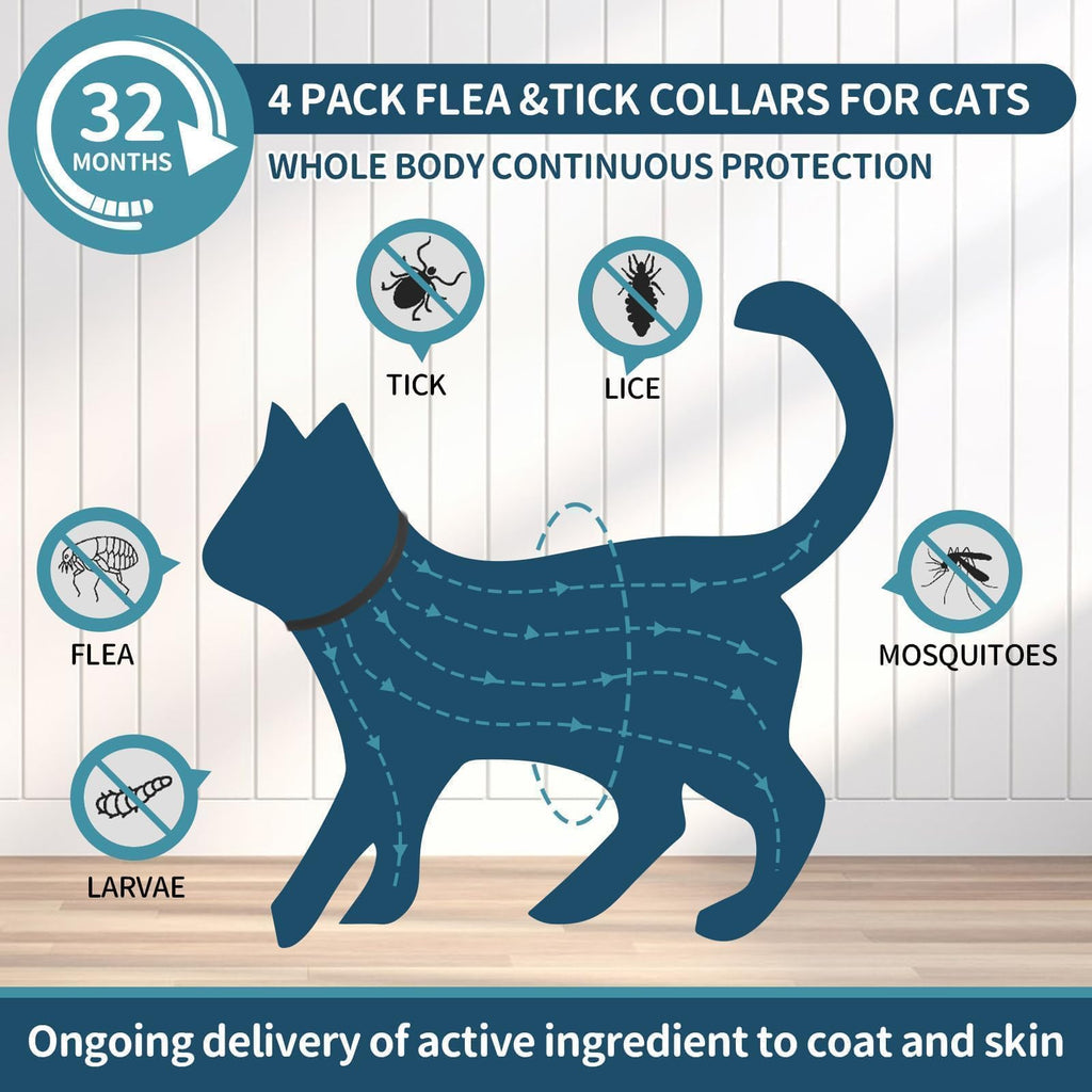 Flea Collar for Cats 4 Pack I50053